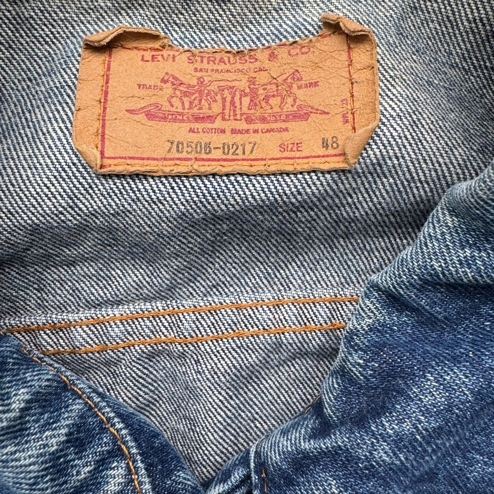 VINTAGE Rare Levi’s 1980s Men’s Jean jacket 48 - Picture 6 of 6